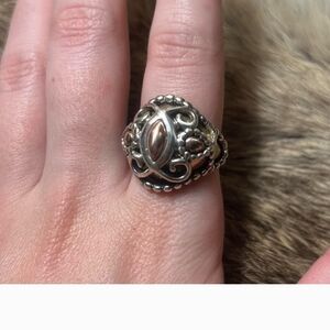 Vintage Carolyn Pollack Sterling Silver Dome Ring Size 8
